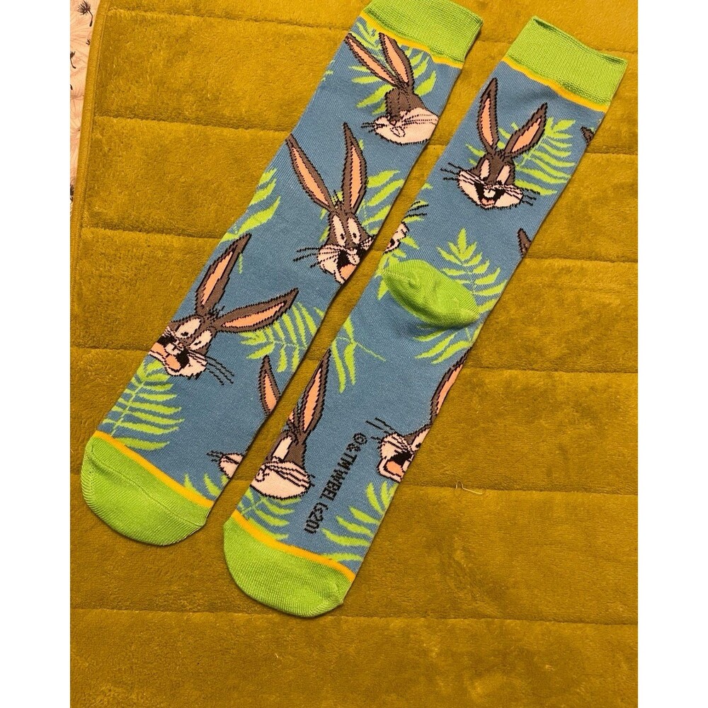 Bugs Bunny Socks Looney Tunes Womens Mens Gifts Cotton Jrs Retro Cartoons neon